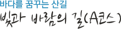 바다를 꿈꾸는 산길 빛과 바람의 길(A코스)